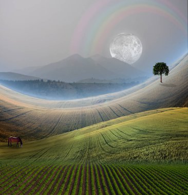 Dağlı Huzurlu Manzara