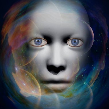 Alan arkaplanlı insan yüzü