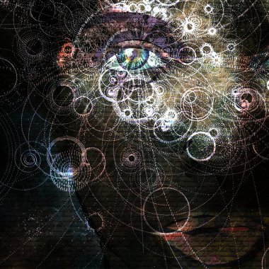 Göz soyut iletişim kurun. 3B görüntüleme