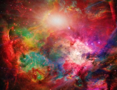 Galaktik uzay. Canlı bir evren. Bu görüntünün elementleri NASA tarafından desteklenmektedir