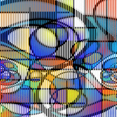 Şekil Kompozisyonu. Modern sanat. 3B görüntüleme