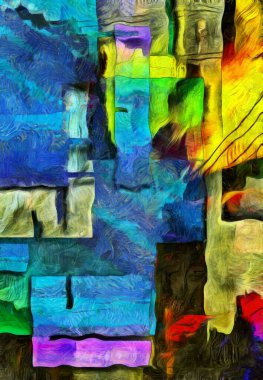 Soyut resim. Mondrian tarzı.