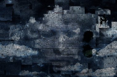 Soyut bulutlarda insan yüzü. Kelimeler.