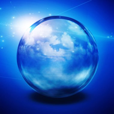 Crystal Ball. 3D rendering