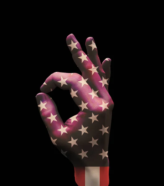 Americas Point Hand Sign Renderin — Stok fotoğraf