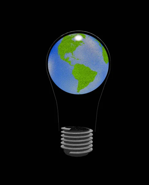 Earth Bulb Conceptual Art Rendering — Foto Stock