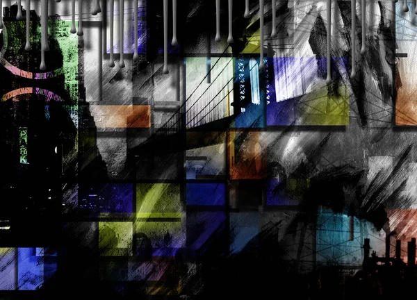 Digitale Abstracte Fractal Achtergrond — Stockfoto