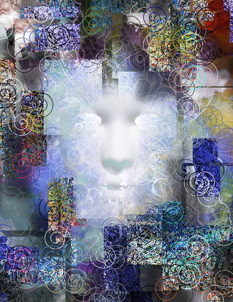 Mythical Face Abstract Rendering — Stock Photo, Image
