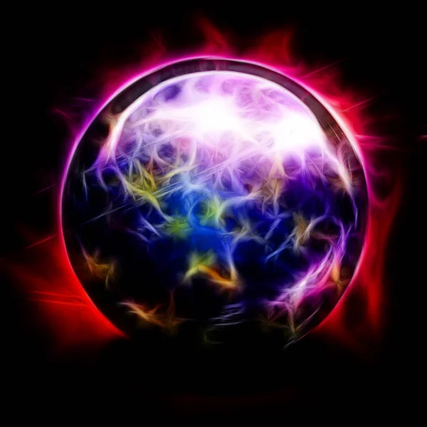 Crystal Ball Abstract Light Rendering — 图库照片