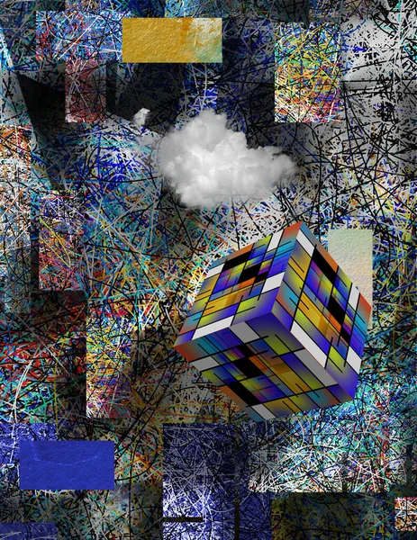Abstract Creative Cube Rendering — Fotografia de Stock