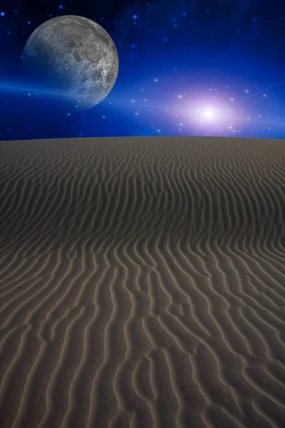 White Sands New Mexico Usa Night Scene — Fotografia de Stock