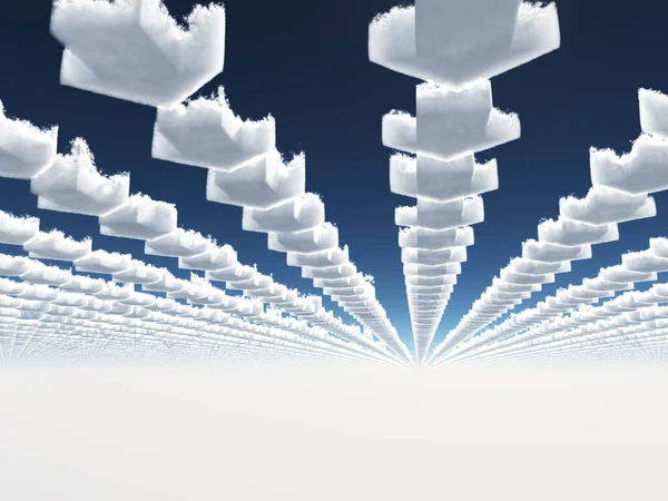 Arrow Clouds Rendering — ストック写真