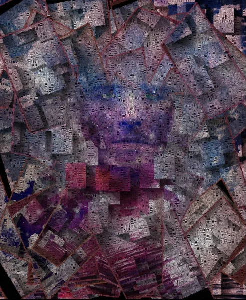 抽象的人脸 3D渲染 — 图库照片