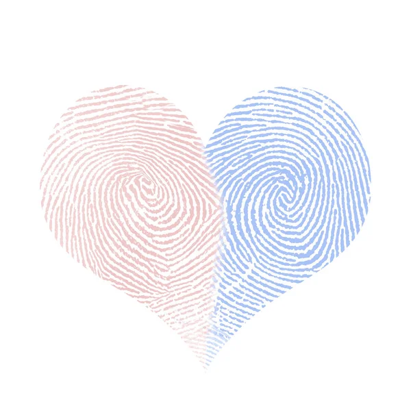 Fingerprint Shape Heart Rendering — Stock Photo, Image