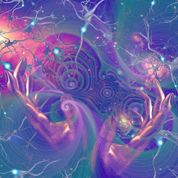 Галактичний Розум Нейрони Візуалізація — стокове фото