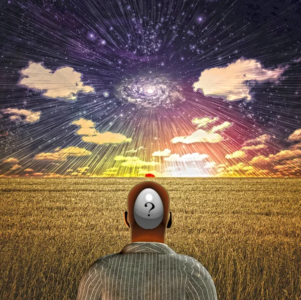 Thoughts Field Rendering — Stock Photo, Image