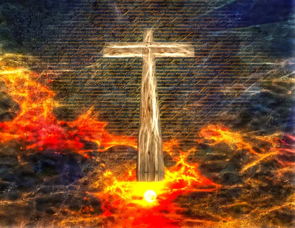 Cross Sky Rendering — Stock Photo, Image