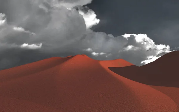 Deserto Surreal Renderização — Fotografia de Stock