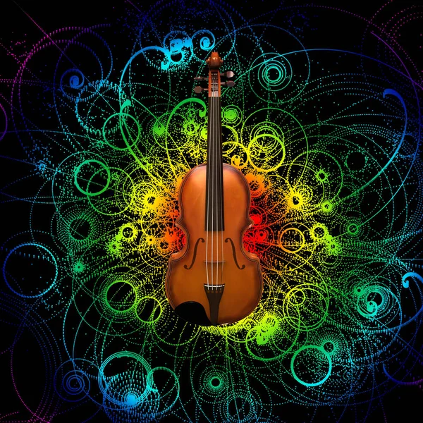 ヴァイオリンデザインアート 3Dレンダリング — ストック写真