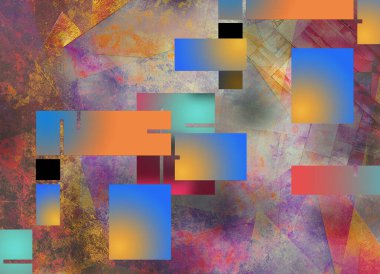 Renkli soyut. Modern arka plan. 3B görüntüleme