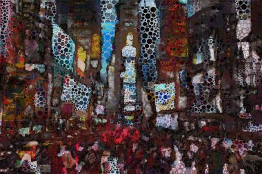 Times Meydanı, gerçeküstü boyama. 3D render