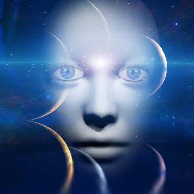 Alan arkaplanlı insan yüzü