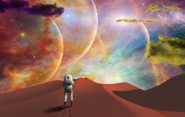 Başka bir gezegende astronot