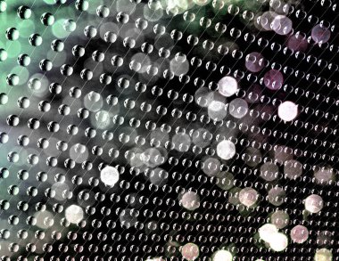 Cam damlaları olan soyut bir arkaplan. 3B görüntüleme