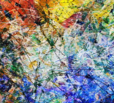 Renkli soyut resim. 3B görüntüleme