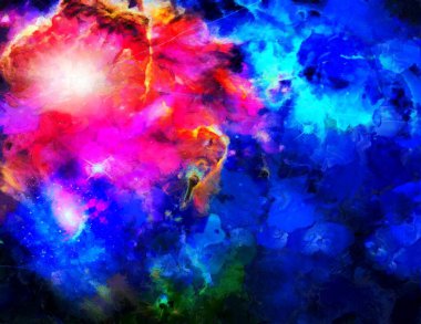 Derin Uzay Boyama. 3B görüntüleme