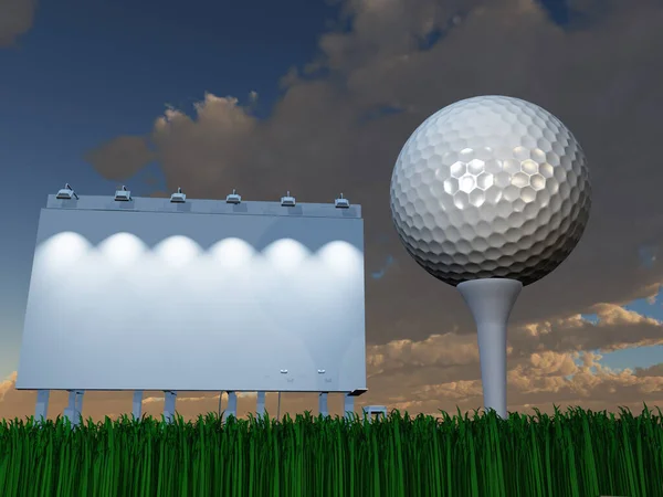 Golf Billboard Weergave — Stockfoto