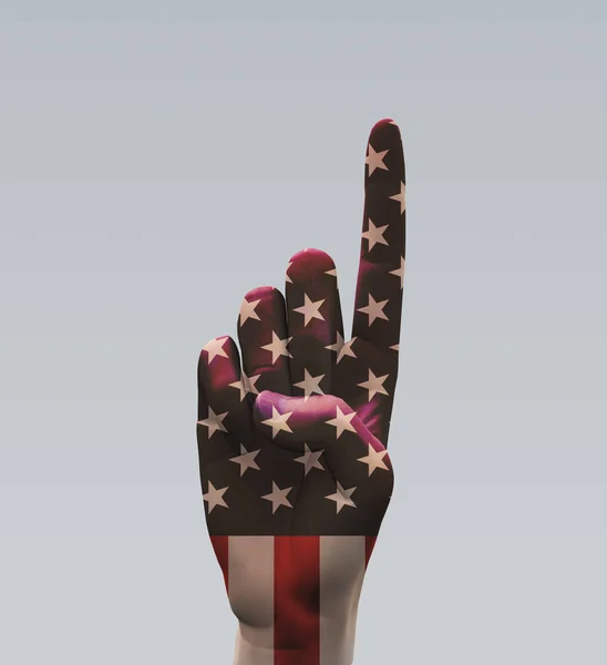Usa Point Hand Sign Rendering — Stockfoto