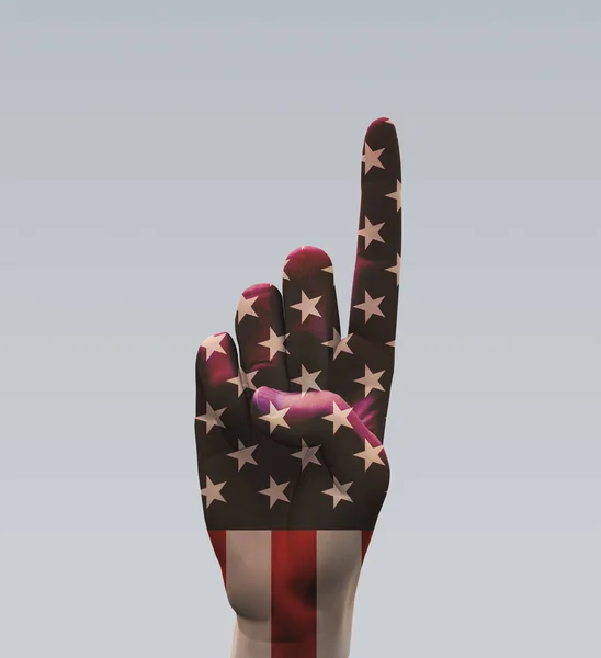 Usa Point Hand Teken Weergave — Stockfoto