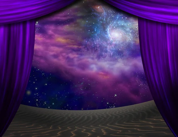 Desert Sands Curtains Surreal Art — Stock Photo, Image