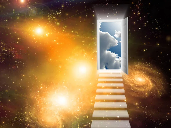 Opening Door Another World — Stock Photo, Image