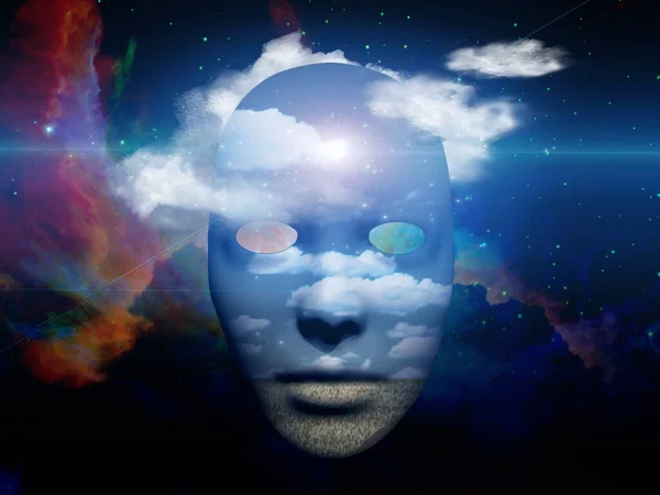 Mask Image Clouds Field Colorful Universe Background — Stock Photo, Image