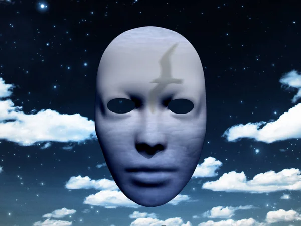 Mask Cloudy Sky Rendering — Stock Photo, Image