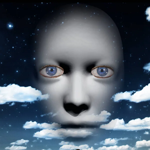 Human Face Sky — Stock Photo, Image