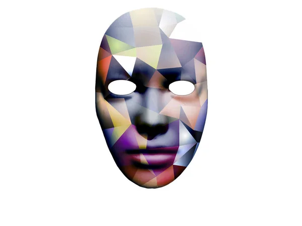 Maska Kolorowym Wzorem Kalejdoskopowym — Zdjęcie stockowe