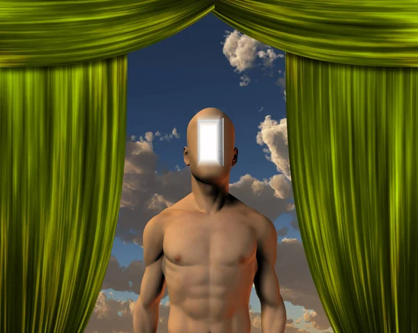 Mind Doorway Surreal Art Rendering — Stockfoto