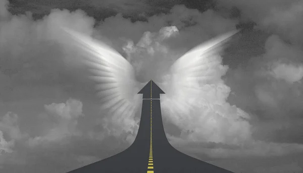 Highway Sky Arrow Shape Angel Wings — Stock Photo, Image