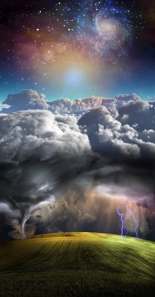 Storm Landscape Rendering — Foto Stock