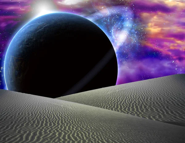 Космический Пейзаж Пески Эрудина Рендеринг — стоковое фото