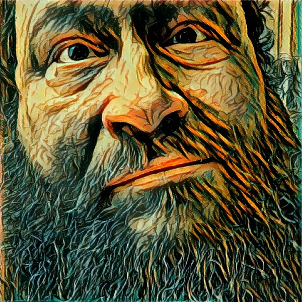 Цифрова Ілюстрація Людина Бородою — стокове фото