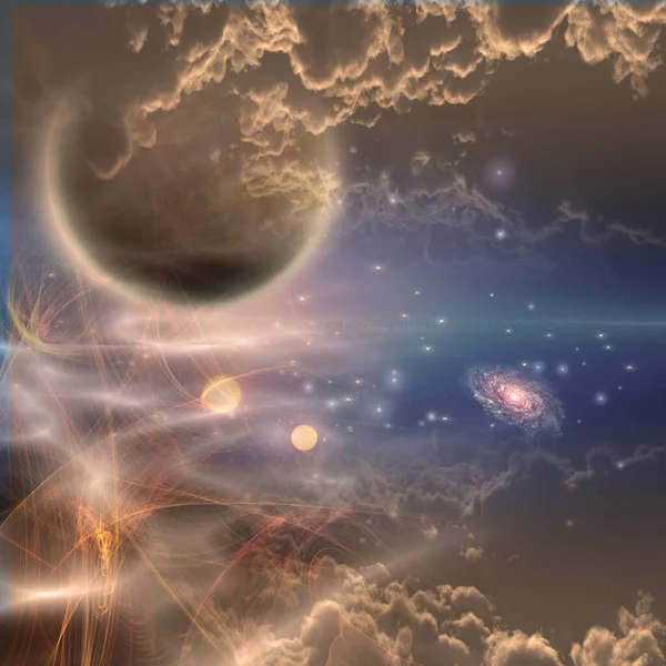 Abstract Universe Space Sky Galaxy Art Background Copy Space — Fotografia de Stock
