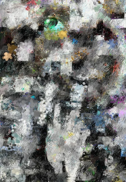 Pintura Abstrata Elementos Pensamento — Fotografia de Stock
