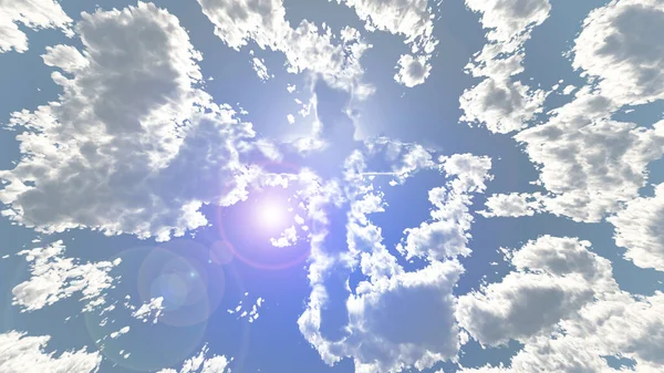 Πολύχρωμο Σύννεφο Σταυρό Στον Ουρανό Απόδοση — Φωτογραφία Αρχείου