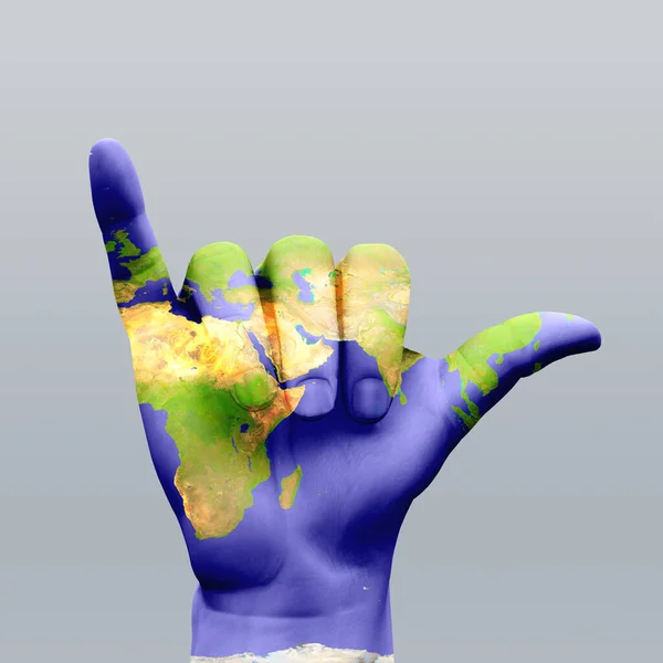 Κρεμάστε Loose Αφρική Χέρι Σημάδι Απόδοση — Φωτογραφία Αρχείου