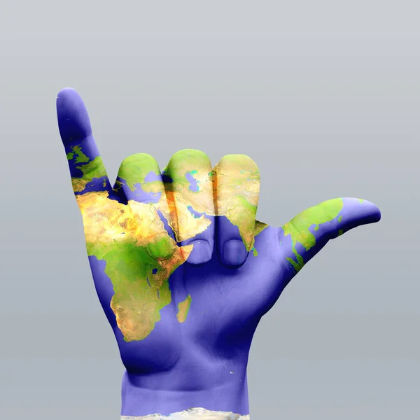 Hang Loose Africa Hand Sign Rendu — Photo