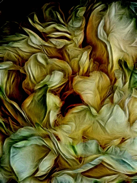 Classic Artistic Peony Rendering — Stock Photo, Image